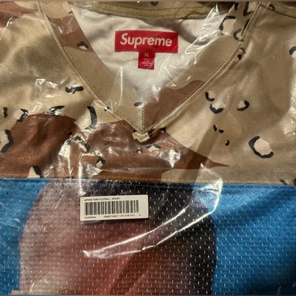 Supreme Aphex Twin Football Jersey in Chocolate Chip Camo SS25